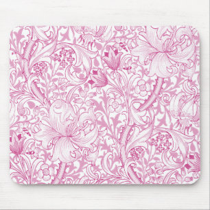 William Morris Golden Lily Floral Pattern Mouse Mat