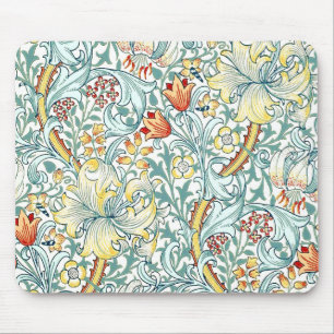 William Morris Golden Lily Floral Pattern Mouse Mat