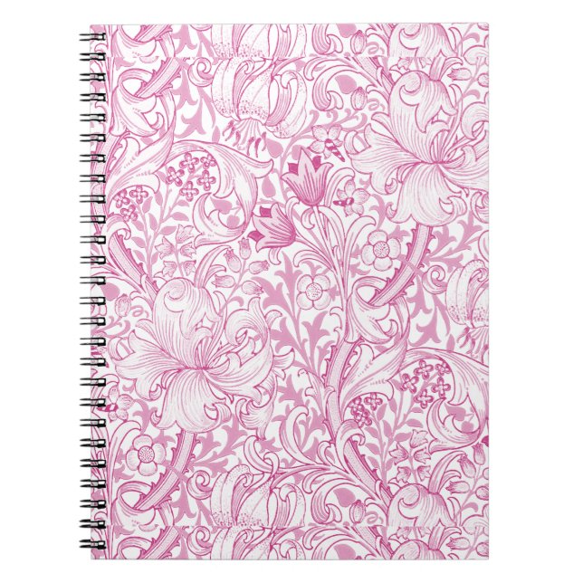 William Morris Golden Lily Floral Pattern Notebook (Front)