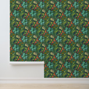 William Morris Golden Lily Floral Pattern Wallpaper