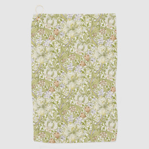 William Morris Golden Lily Garden Flower Classic Golf Towel
