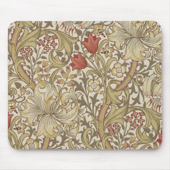 William Morris Golden Lily Mouse Mat (Front)