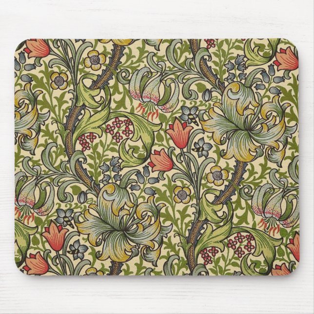 William Morris Golden Lily Restored Pattern Mouse Mat (Front)