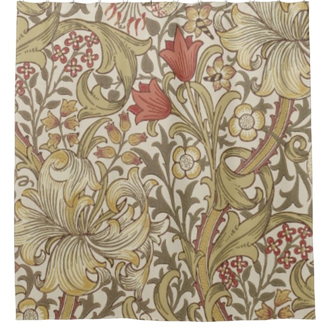 William Morris Golden Lily Shower Curtain (Front)