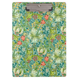 William Morris Golden Lily Vintage Floral Design Clipboard