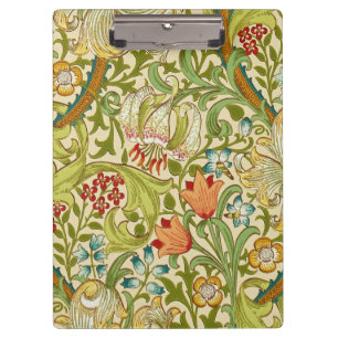 William Morris Golden Lily Vintage Pre-Raphaelite Clipboard