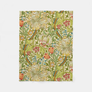 William Morris Golden Lily Vintage Pre-Raphaelite Fleece Blanket