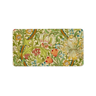 William Morris Golden Lily Vintage Pre-Raphaelite Label