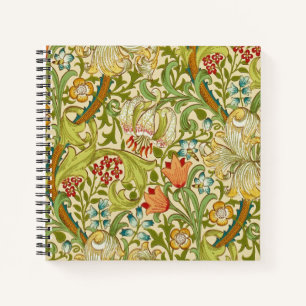 William Morris Golden Lily Vintage Pre-Raphaelite Notebook