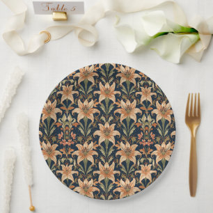 William Morris Golden Lily Vintage Pre-Raphaelite Paper Plate