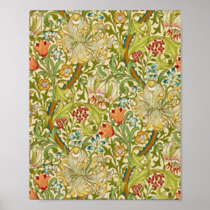 William Morris Golden Lily Vintage Pre-Raphaelite Poster