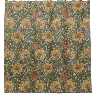 William Morris Golden Lily Vintage Pre-Raphaelite Shower Curtain