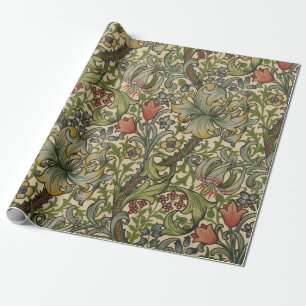 William Morris Golden Lily Vintage Pre-Raphaelite Wrapping Paper