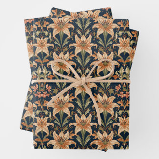 William Morris Golden Lily Vintage Pre-Raphaelite Wrapping Paper Sheet