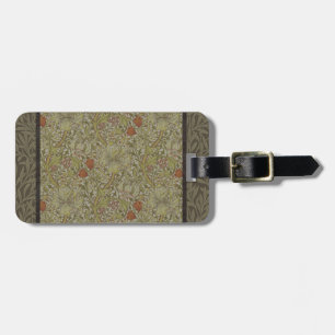 William Morris Golden Lily Willow Bough Pattern Luggage Tag
