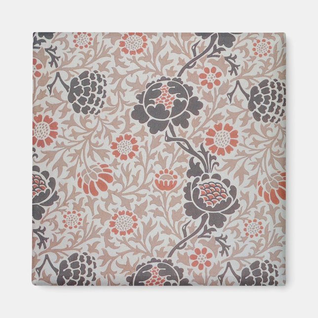 William Morris Grafton Botanic Art Design Magnet (Front)