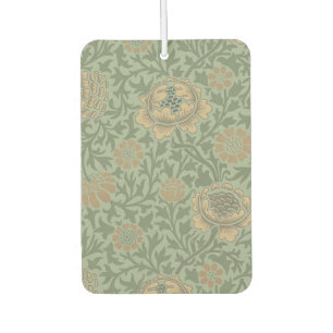 William Morris Grafton Floral Pattern Sage Green Car Air Freshener