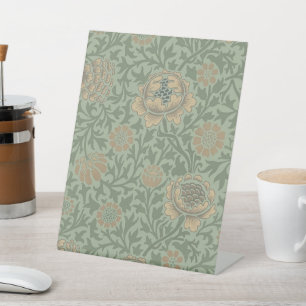 William Morris Grafton Floral Pattern Sage Green Pedestal Sign