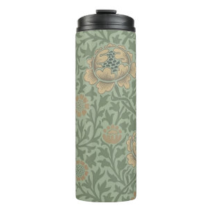 William Morris Grafton Floral Pattern Sage Green  Thermal Tumbler