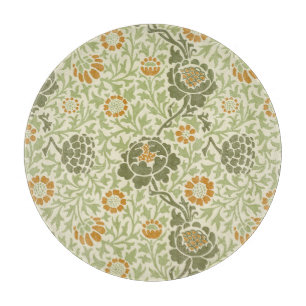William Morris Grafton Sage Green Floral Pattern Cutting Board