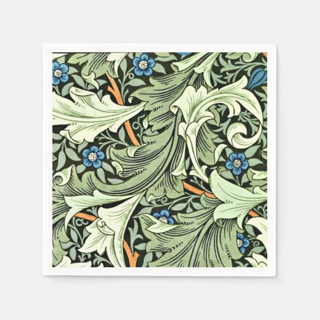 William Morris - Granville, blue and green large Napkin (Front)