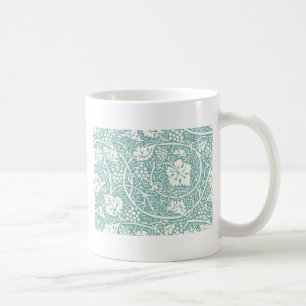 William Morris Grape Pattern Teal Turquoise Coffee Mug