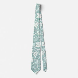 William Morris Grape Pattern Teal Turquoise Tie