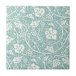 William Morris Grape Pattern Teal Turquoise Tile