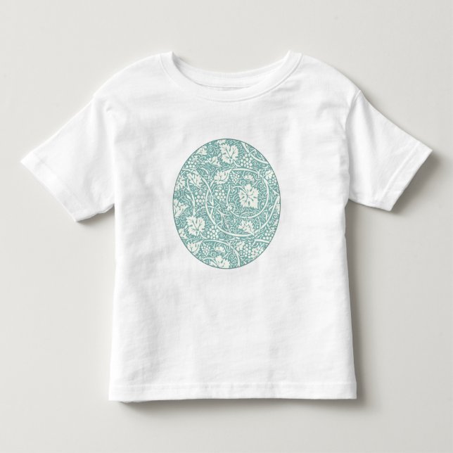 William Morris Grape Pattern Teal Turquoise Toddler T-Shirt (Front)