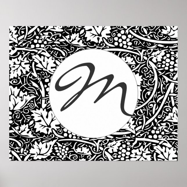 William Morris Grape Pattern Wallpaper Poster (Front)