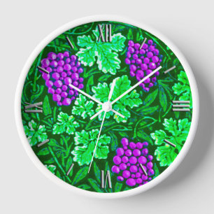 William Morris Grapevine, Purple and Green Clock
