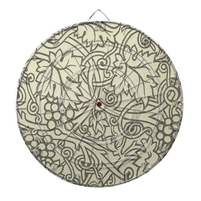 William Morris Grapevine Sage Wallpaper Dartboard (Front)