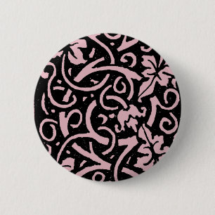 William Morris Grapevine Vine Leaf Pattern 6 Cm Round Badge