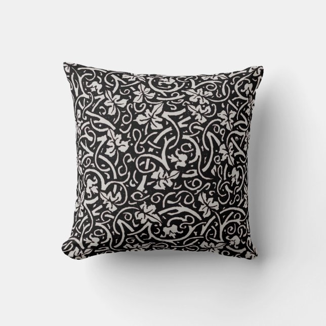 William Morris Grapevine Vine Leaf Pattern Cushion (Front)