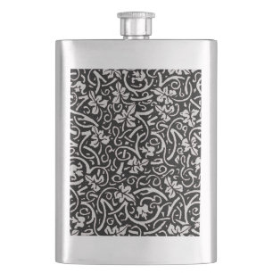 William Morris Grapevine Vine Leaf Pattern Hip Flask