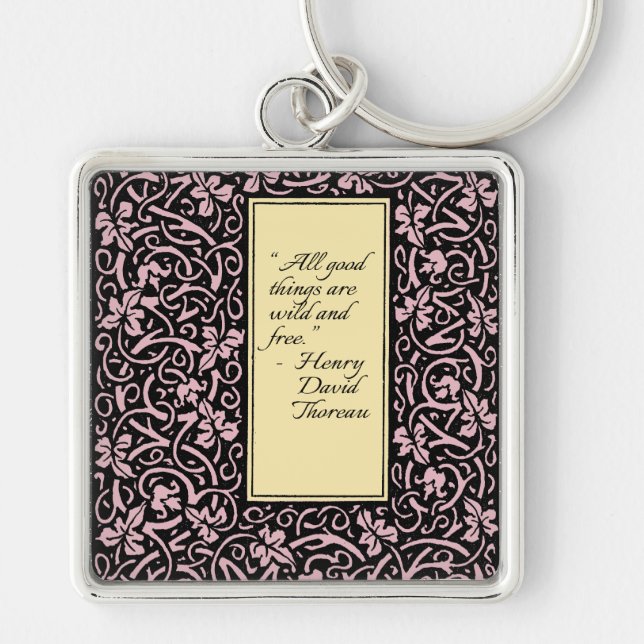 William Morris Grapevine Vine Leaf Pattern Key Ring (Front)