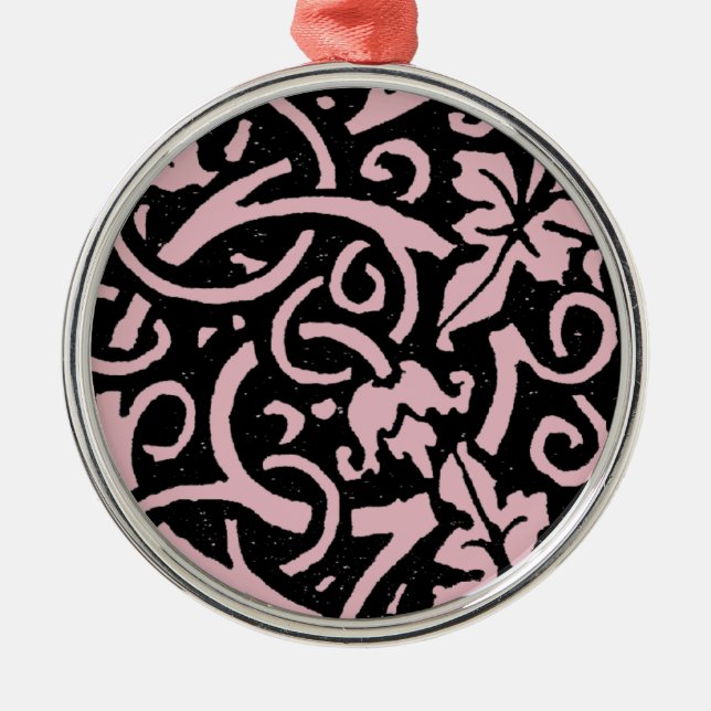 William Morris Grapevine Vine Leaf Pattern Metal Tree Decoration (Front)