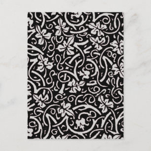William Morris Grapevine Vine Leaf Pattern Postcard