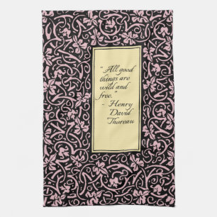 William Morris Grapevine Vine Leaf Pattern Tea Towel