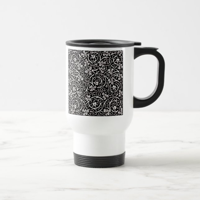 William Morris Grapevine Vine Leaf Pattern Travel Mug (Right)