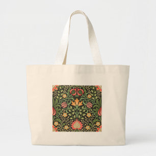 William Morris Graphic Persian Floral Design Large Tote Bag