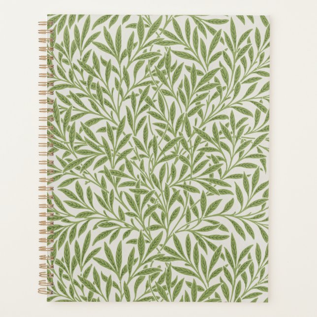 William Morris Green Floral Botanical Pattern Planner (Front)