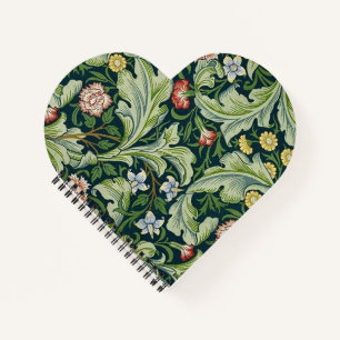William Morris Green Floral Pattern Notebook
