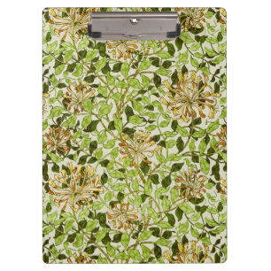 William Morris Green Honeysuckle Floral Wallpaper Clipboard