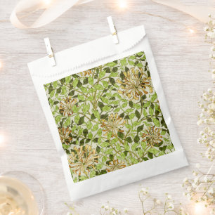 William Morris Green Honeysuckle Floral Wallpaper Favour Bags
