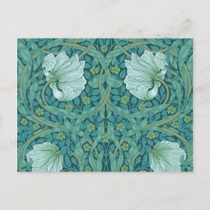 William Morris - Green Pimpernel Pattern Postcard