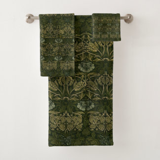 William Morris: Green Tulip & Rose Towel Set