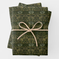 William Morris: Green Tulip & Rose Wrapping Paper