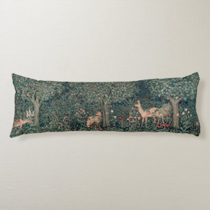 William Morris Greenery Fox Wildlife Art Body Cushion