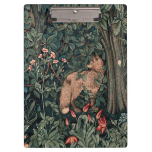 William Morris Greenery Fox Wildlife  Clipboard